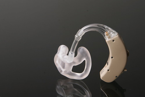 Iconic shot of an hearing aid