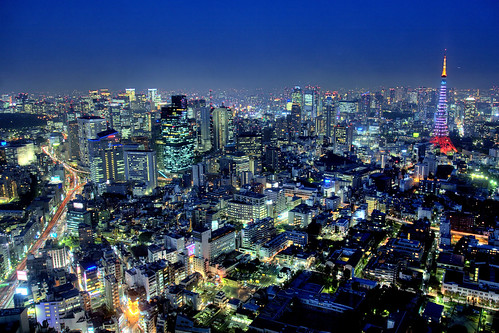 無料写真素材|建築物・町並み|都市・街|夜景|風景日本|東京タワー|日本東京