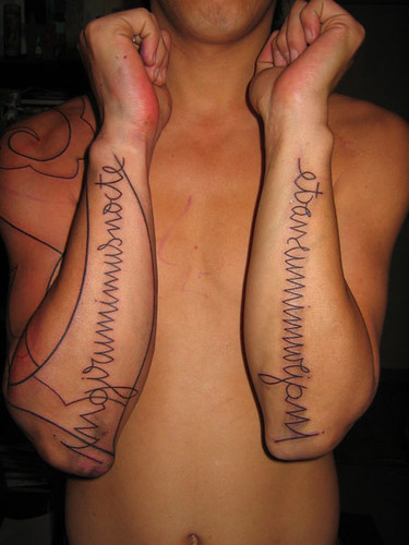 Yann Travaille Forearm Scribbles Tattoo