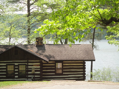 A waterfront cabin at Fairy Stone State Park.