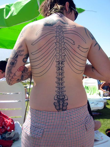 Spine anatomy tattoo