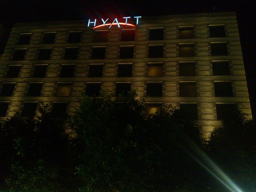 Hyatt at night