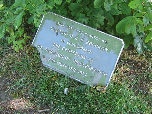 Captain H.C.R. Bolckow Tree Plaque, Albert Park