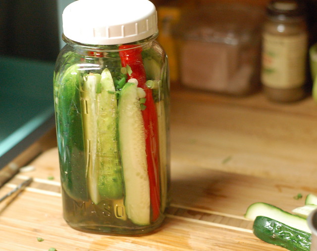finished fridge pickles