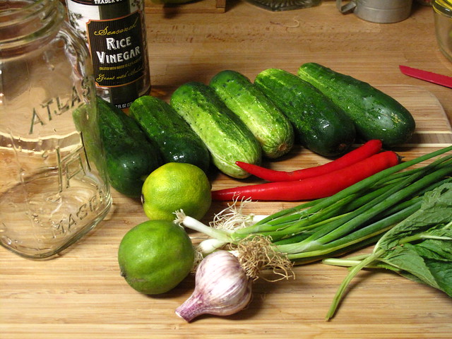 ingredients for fridge pickles