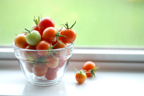 More window lit tomatoes