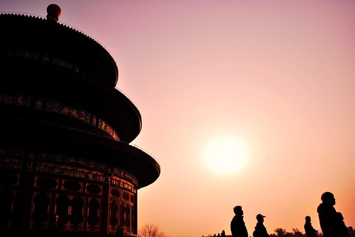 Sunset at temple of heaven