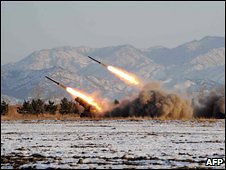Missile launch in the Democratic People's Republic of Korea (DPRK) on April 5, 2009. The People's Republic of China urged calm while the US administration sought to promote alarm and condemnation. The DPRK conducted an underground nuclear test on May 25. by Pan-African News Wire File Photos