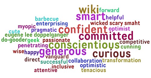 Words That Describe Me. I contributed three of these words