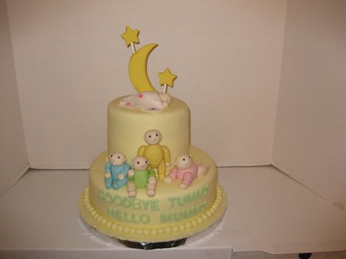 Yellow baby shower cake