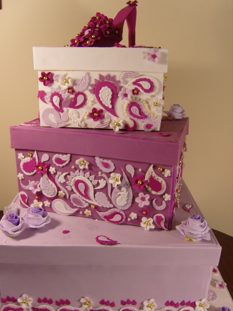The winning cake in the shoes category of Wedding TV 39s The Great Cake Bake