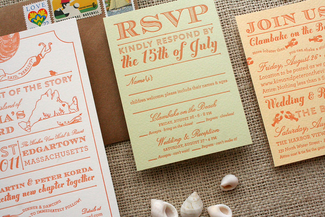 Martha's Vineyard Wedding Invitation things are better with a parrott