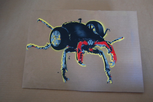 A series of Beetle stencils I made essentially a take on pimping the VW