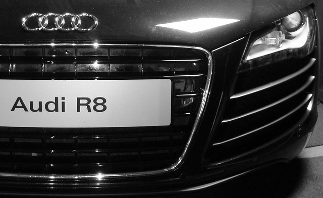 Audi R8 Black and White