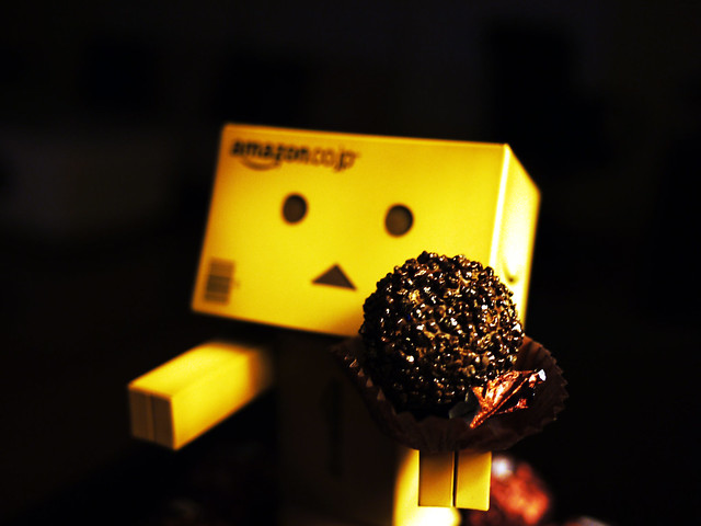 Danbo Love Chocolates 2 Danbo about to overload on Ferrero Roche Rondnoir 