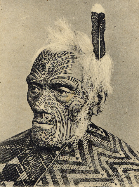 maori man with moko tattoo