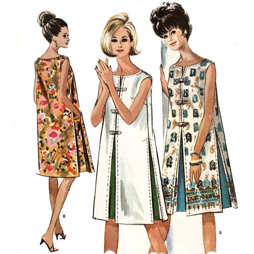 Vintage 1960's shift dress sewing pattern