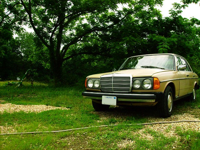 Panera is a 1978 Mercedes 240D in a notsogood example of Colorado Beige