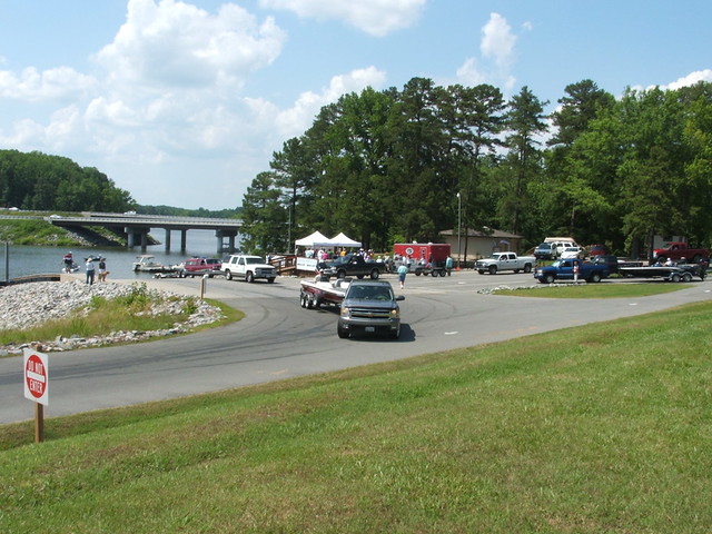 Occoneechee State Park is the largest boat ramp on Buggs Island Lake