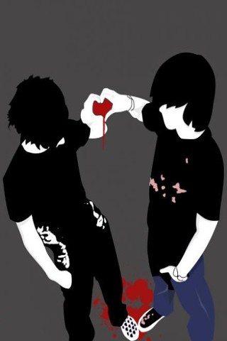  Iphone Wallpaper on Emo Friendship   Wallpaper 4 Apples Iphone Classic  Iphone 3g  Iphone