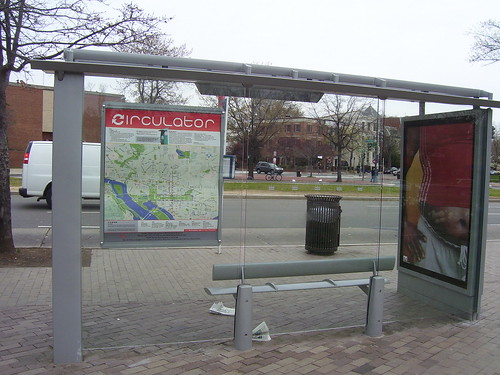Map for the DC Circulator bus at a bus shelter