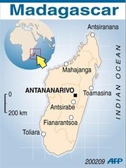 A map of Madagascar where there are reports of a military mutiny. The country has undergone political unrest between the government and opposition forces over the last several months. by Pan-African News Wire File Photos
