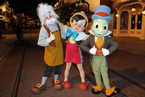 Geppetto, Pinocchio and Jiminy Cricket
