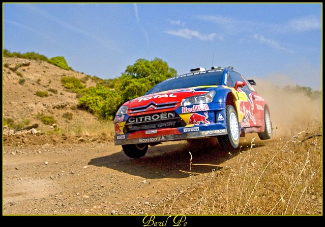 WRC jump LOEB ELENA Citroen C4 GREECE Rally Acropolis Thiva SS