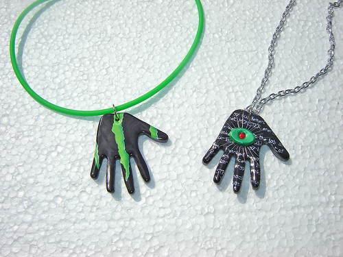 Duo of Monster Hands ~ Recycled Aluminum Cans by Urban Woodswalker