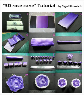 "3D rose cane" Tutorial