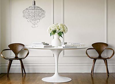 White Tulip Table and Chairs