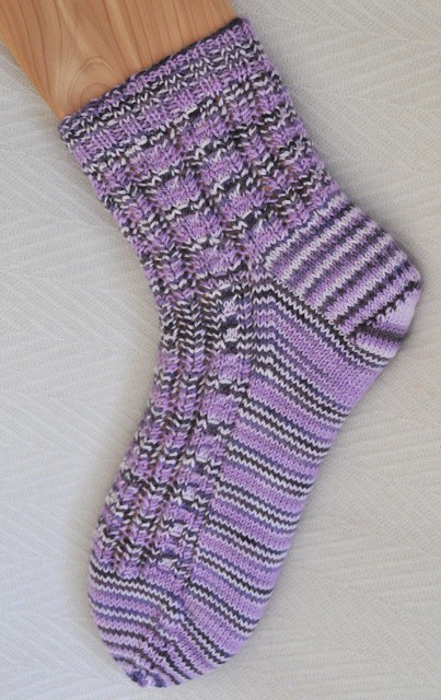 Royal Purple Wedding Sock Knit with Lorna 39s Laces Shepherd Sock yarn 