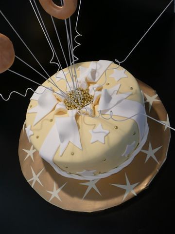 50th Wedding Anniversary Exploding Stars Cake