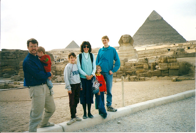 family at pyramids