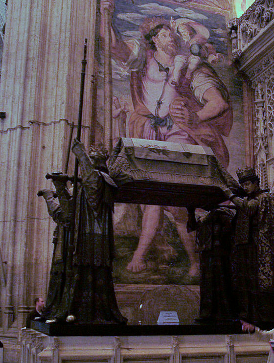 Columbus in Cathedral Seville, Spain