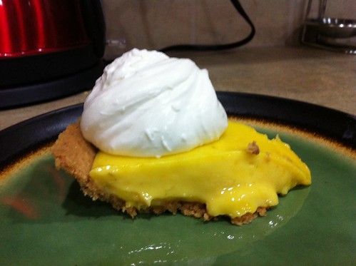 Key lime pie with tequila lime whipped cream!