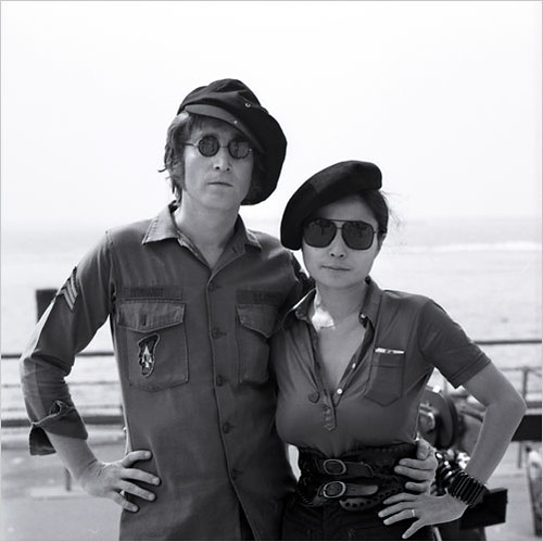 John Lennon and Yoko Ono, Battery Park, NYC
