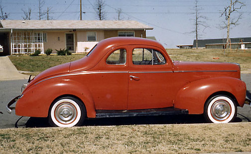 My 1940 Ford Deluxe Coupe I drove to Jacksonville High School Arkansas in 