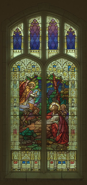 Saint Joseph Roman Catholic Church, in Freeburg, Illinois, USA - stained glass window of the Agony in the Garden