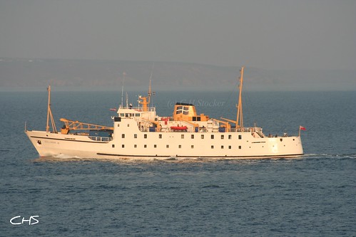 Scillonian III, heading to Penzance from the Isles of Scilly by Stocker Images