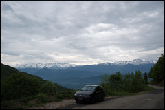 323 - Grenoble-Annecy - My car in front of a beautiful landscape