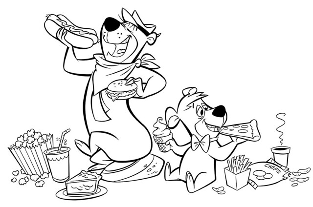 camping bears coloring pages - photo #27