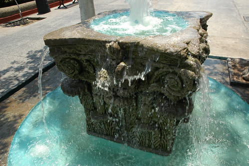 Water plays over classical fountain, foaming and frothing, Guadalajara, Jalisco, Mexico by Wonderlane