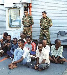 Somalis under French military detention for alleged role in piracy. The French and the United States are targeting Somalis in the Gulf of Aden and the Indian Ocean. by Pan-African News Wire File Photos