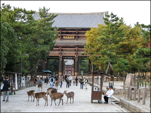 Todaiji Temple Entry Gate (Dainanmon, Or Great South Gate)
