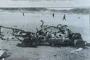 A photo released by the Sudan government showing debris said to be the partial results of a suspected Israeli air strike on a convoy during January and February 2009. by Pan-African News Wire File Photos