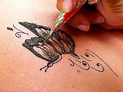 henna tattoobutterfly design
