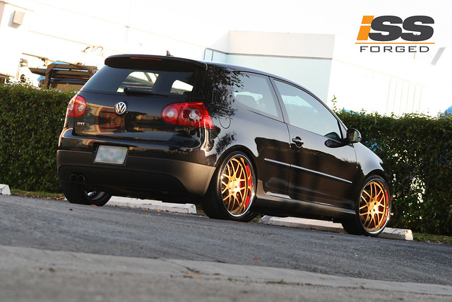 ISS Forged VW MKV Gti on 20 Spia in GQ Gold