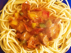 Mediteranian Gulasch with Spaghetti
