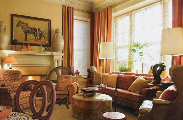 warm paint colors for living room on Warm Colors   Luxe Fabric  Living Room By Barry Dixon   Flickr   Photo